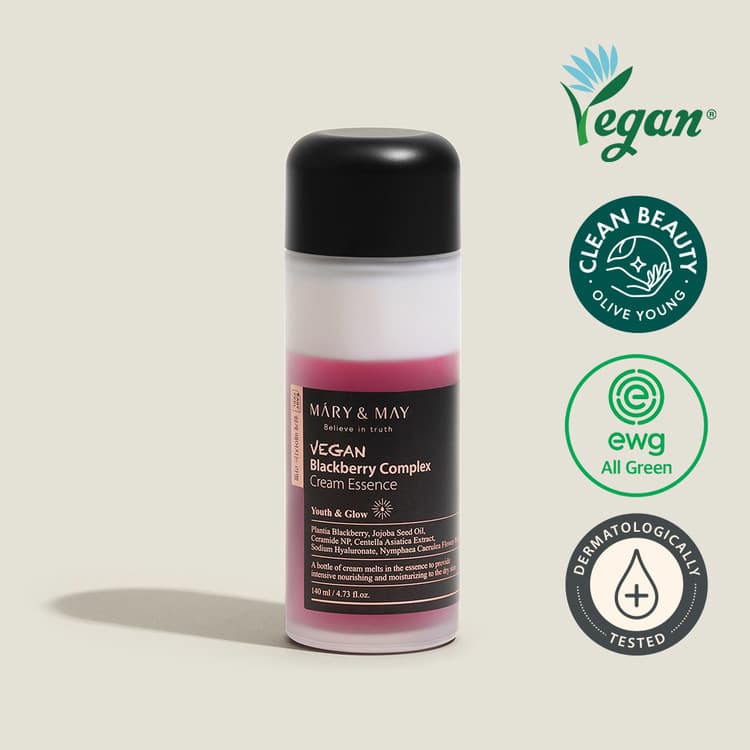 Vegan Blackberry Complex Cream Essence - Wielofunkcyjna Kremowa Esencja - 140ml - Mary&May