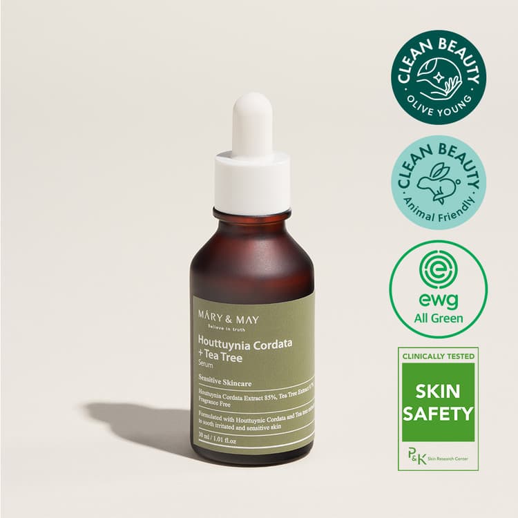Houttuynia Cordata and Tea Tree Serum - Serum Przeciwtrądzikowe z Ekstraktami Roślinnymi - 30ml - Mary&May