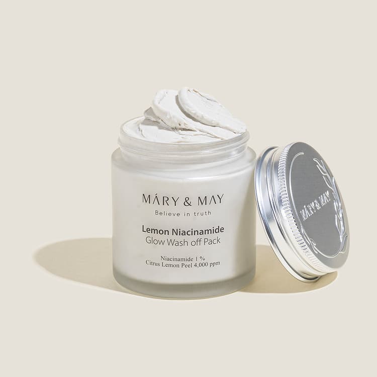 Lemon Niacinamide Glow Wash off Pack - Rozświetlająca Maska z Glinką - 125g - Mary&May