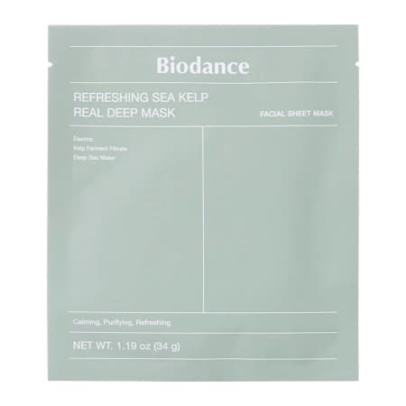 Biodance - Refreshing Sea Kelp Real Deep Mask 1szt/34g - Kojąco-Nawilżająca Maska do Twarzy