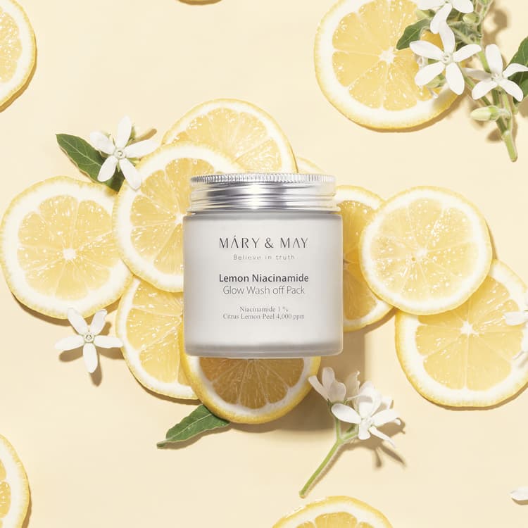 Lemon Niacinamide Glow Wash off Pack - Rozświetlająca Maska z Glinką - 125g - Mary&May