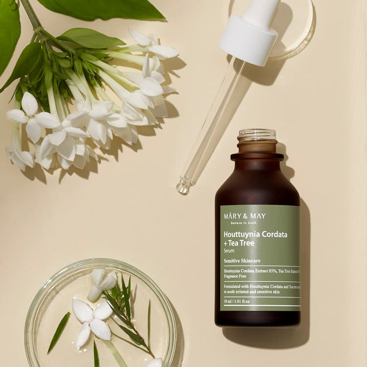 Houttuynia Cordata and Tea Tree Serum - Serum Przeciwtrądzikowe z Ekstraktami Roślinnymi - 30ml - Mary&May
